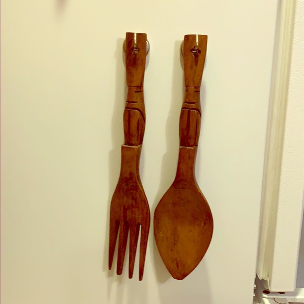 decor wood fork and spoon